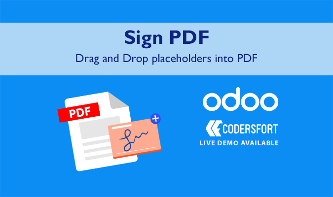 ODOO Drag and Drop placeholders into PDF