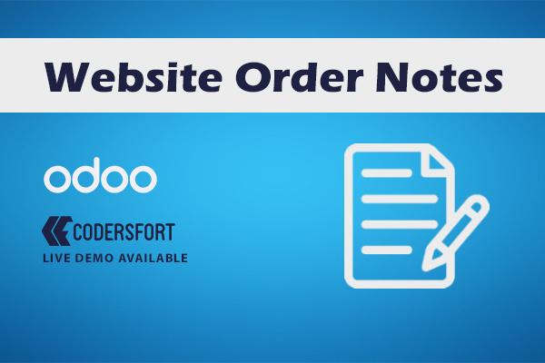 Odoo Website Order Notes