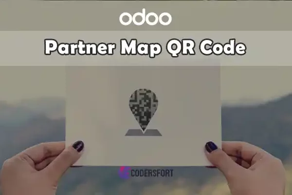 Partner Map QR Code in Odoo for easy location sharing via email or WhatsApp