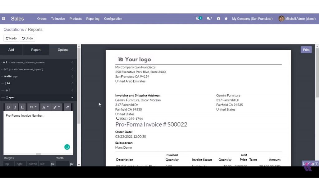 No1 Best-selling Odoo Report Designer To Modify Reports